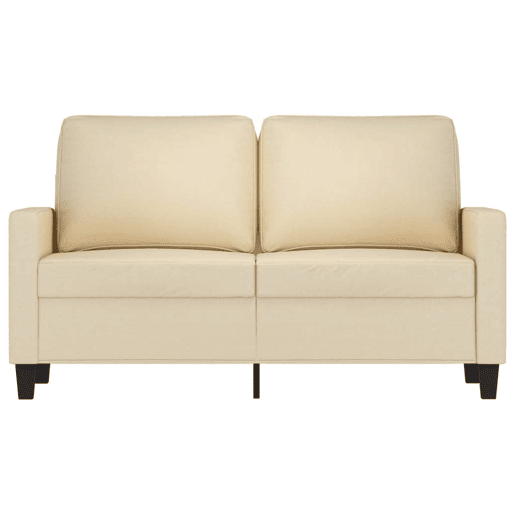 Sofá de 2 lugares - Sofá fixo tecido 120 cm cor creme Sofá de 2 lugares - Sofá fixo tecido 120 cm cor creme