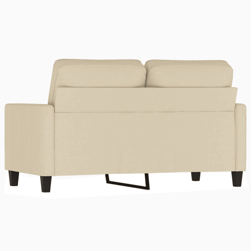 Sofá de 2 lugares - Sofá fixo tecido 120 cm cor creme Sofá de 2 lugares - Sofá fixo tecido 120 cm cor creme