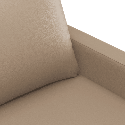 Sofá de 2 lugares - Sofá fixo 140 cm couro artificial cor cappuccino Sofá de 2 lugares - Sofá fixo 140 cm couro artificial cor cappuccino