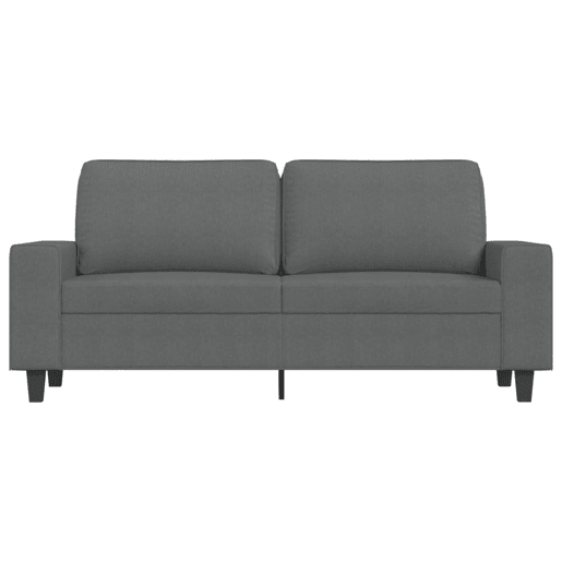 Sofá de 2 lugares - Sofá fixo em tecido 140 cm cinzento-escuro Sofá de 2 lugares - Sofá fixo em tecido 140 cm cinzento-escuro