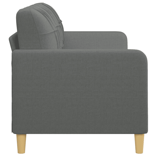 Sofá de 3 lugares - Sofá fixo 180 cm tecido cinza-escuro