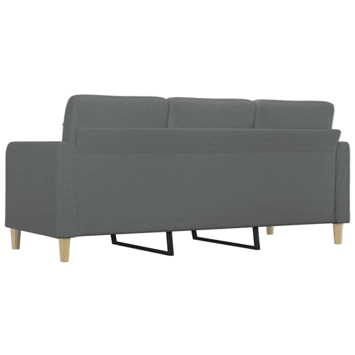 Sofá de 3 lugares - Sofá fixo 180 cm tecido cinza-escuro