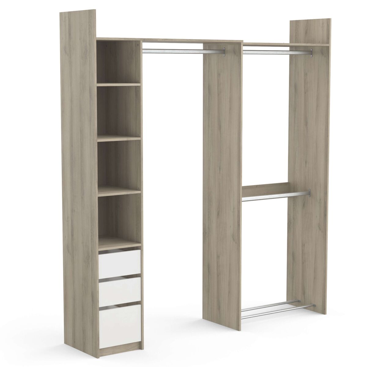 Vestidor Abierto Swing con 3 cajones