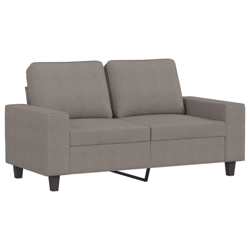Sofá de 2 lugares - Sofá fixo tecido 120 cm cinzento-acastanhado Sofá de 2 lugares - Sofá fixo tecido 120 cm cinzento-acastanhado