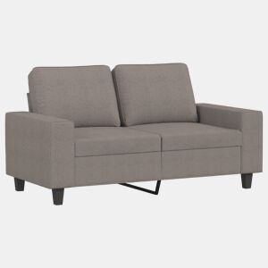 Sofá de 2 lugares - Sofá fixo tecido 120 cm cinzento-acastanhado