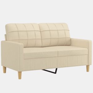Sofá de 2 lugares - Sofá fixo tecido 120 cm cor creme