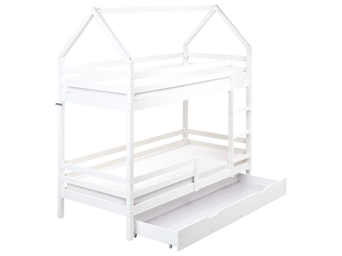 Beliani Litera con cajones Madera de pino GIRGOLS 98x208 Blanco