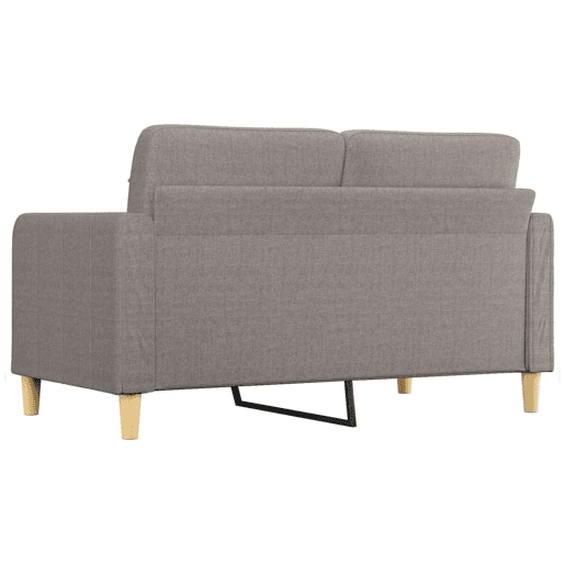 Sofá de 2 lugares - Sofá fixo tecido 140 cm cinzento-acastanhado