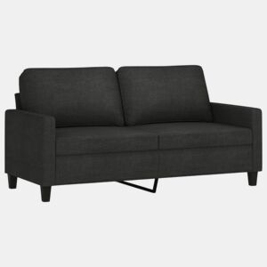 Sofá de 2 lugares - Sofá fixo tecido 140 cm preto