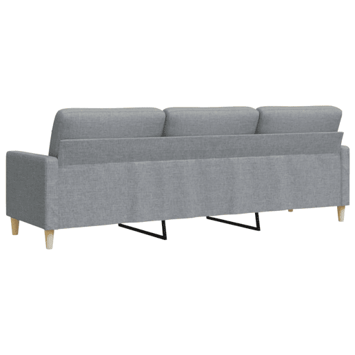 Sofá de 3 lugares - Sofá fixo 210 cm tecido cinza-claro