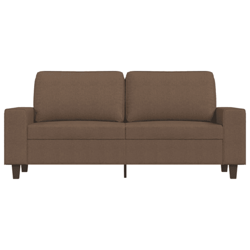 Sofá de 2 lugares - Sofá fixo tecido 140 cm castanho