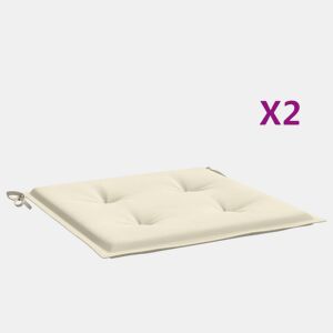 Almofadões p cadeiras jardim - Almofadas de exterior 2pcs 40x40x3 cm oxford cor creme