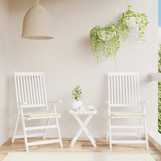 Almofadões p cadeiras jardim - Almofadas de exterior 2pcs 40x40x3 cm oxford cor creme