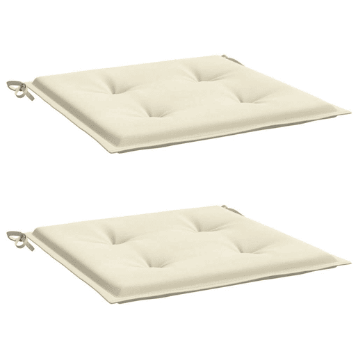 Almofadões p cadeiras jardim - Almofadas de exterior 2pcs 40x40x3 cm oxford cor creme