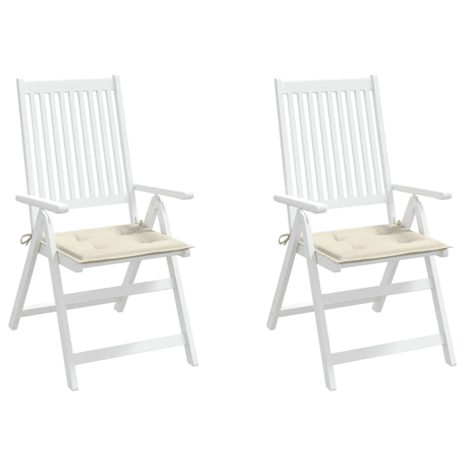 Almofadões p cadeiras jardim - Almofadas de exterior 2pcs 40x40x3 cm oxford cor creme