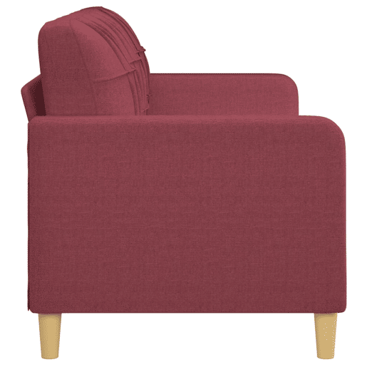 Sofá de 3 lugares - Sofá fixo tecido 180 cm vermelho tinto
