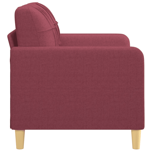 Sofá de 2 lugares - Sofá fixo tecido 120 cm vermelho tinto