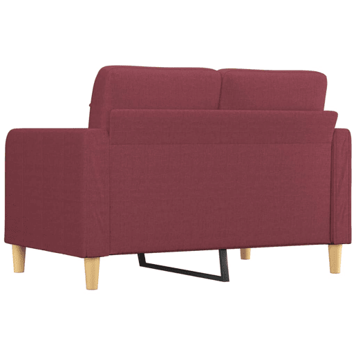 Sofá de 2 lugares - Sofá fixo tecido 120 cm vermelho tinto