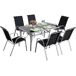 Conjunto De Jardín Mesa + 8 sillas de Textileno Conjunto De Jardín Mesa + 8 sillas de Textileno Negro