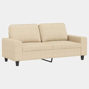 Sofá de 2 lugares - Sofá fixo tecido 140 cm cor creme