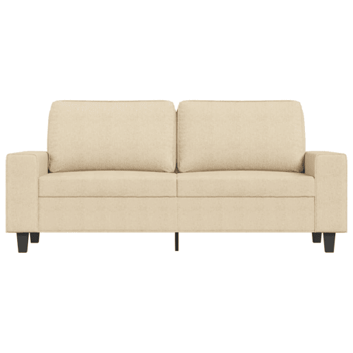 Sofá de 2 lugares - Sofá fixo tecido 140 cm cor creme Sofá de 2 lugares - Sofá fixo tecido 140 cm cor creme