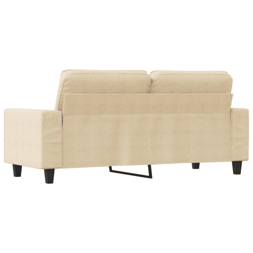 Sofá de 2 lugares - Sofá fixo tecido 140 cm cor creme Sofá de 2 lugares - Sofá fixo tecido 140 cm cor creme