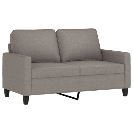 Sofá de 2 lugares - Sofá fixo tecido 120 cm cinzento-acastanhado