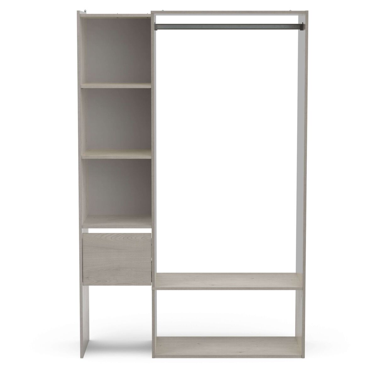 Vestidor Flower con Cajón, Barra y 5 Estantes
