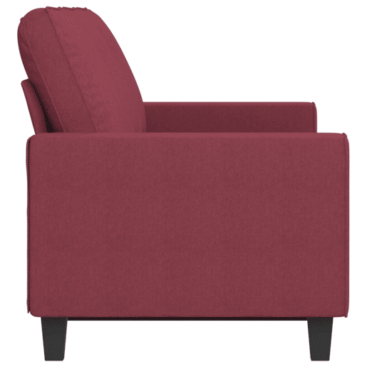 Sofá de 3 lugares - Sofá fixo tecido 180 cm vermelho tinto