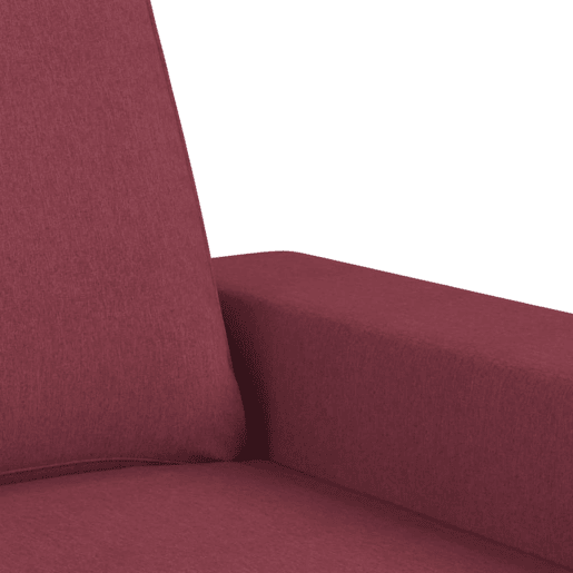 Sofá de 3 lugares - Sofá fixo tecido 180 cm vermelho tinto