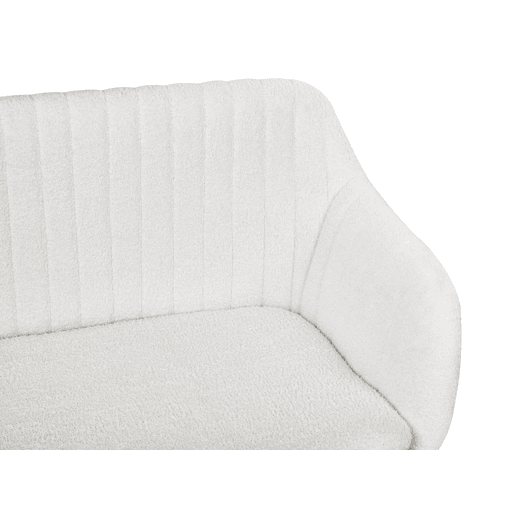 Banco estofado TABY Bouclé Branco creme 2 lugares