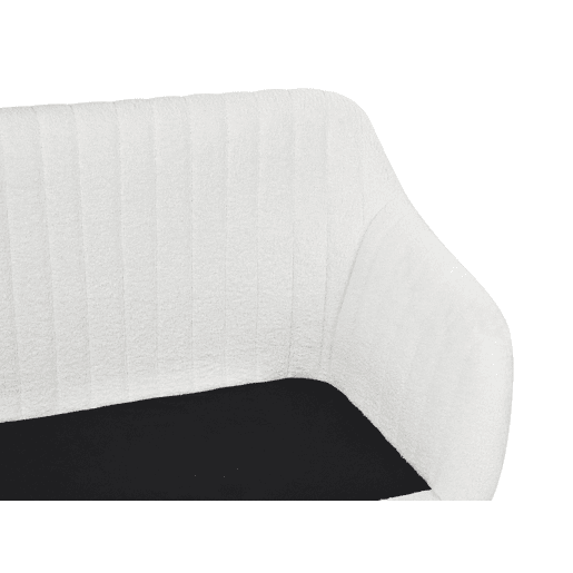 Banco estofado TABY Bouclé Branco creme 2 lugares