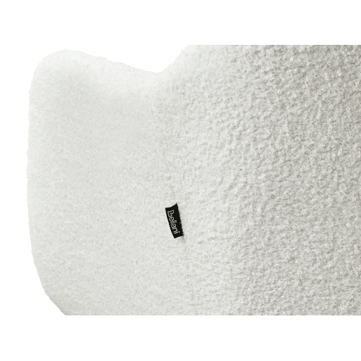 Banco estofado TABY Bouclé Branco creme 2 lugares