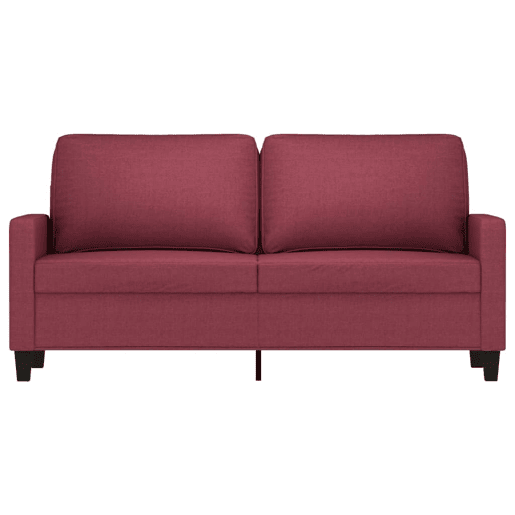 Sofá de 2 lugares - Sofá fixo tecido 140 cm vermelho tinto