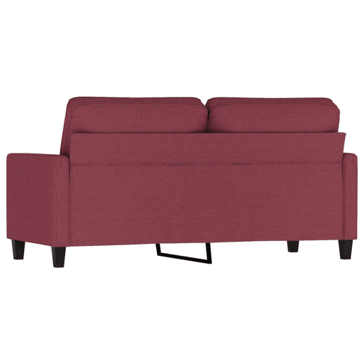 Sofá de 2 lugares - Sofá fixo tecido 140 cm vermelho tinto
