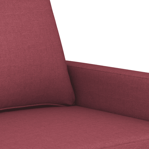 Sofá de 2 lugares - Sofá fixo tecido 140 cm vermelho tinto