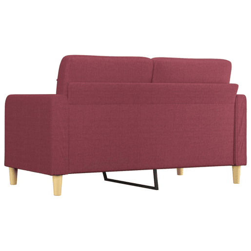 Sofá de 2 lugares - Sofá fixo tecido 140 cm vermelho tinto
