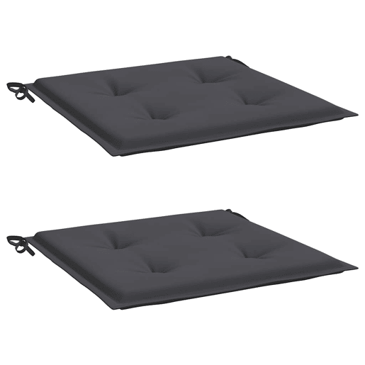 Almofadões p cadeiras jardim - Almofadas de exterior 2pcs 40x40x3 cm oxford antracite Almofadões p cadeiras jardim - Almofadas de exterior 2pcs 40x40x3 cm oxford antracite
