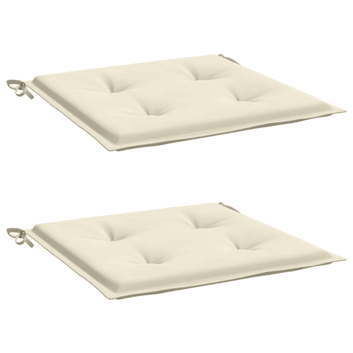 Almofadões p cadeiras de jardim - Almofadas de exterior 2 pcs tecido oxford creme Almofadões p cadeiras de jardim - Almofadas de exterior 2 pcs tecido oxford creme