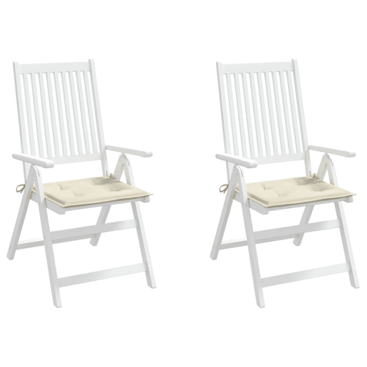 Almofadões p cadeiras de jardim - Almofadas de exterior 2 pcs tecido oxford creme Almofadões p cadeiras de jardim - Almofadas de exterior 2 pcs tecido oxford creme