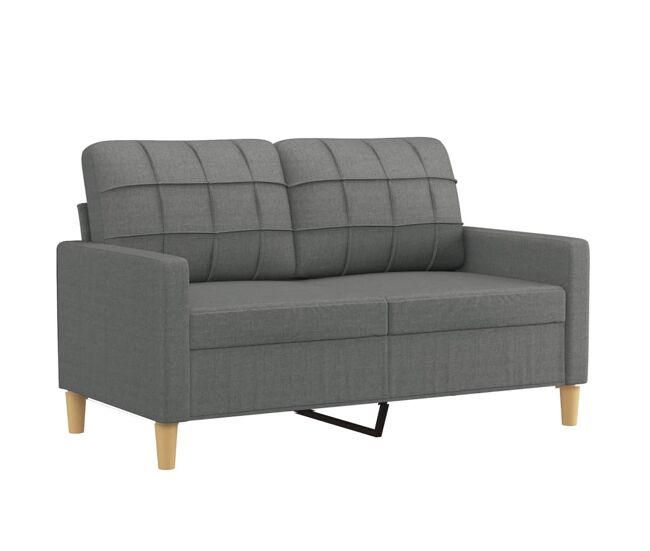 Sofá de 2 plazas - sofá de salón - sofá moderno de tela gris oscuro 120 cm