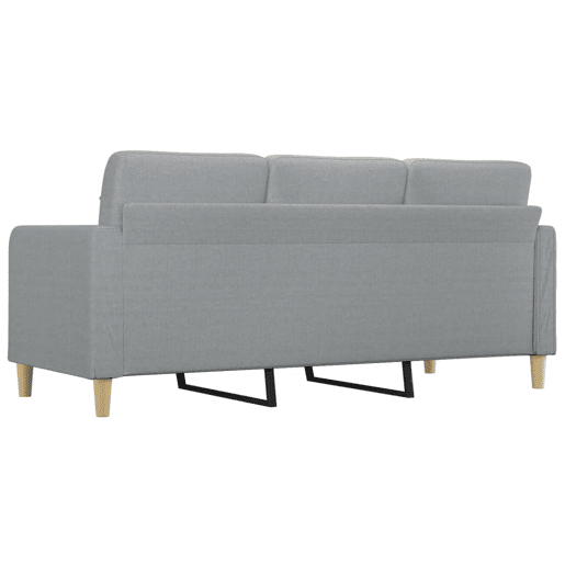 Sofá de 3 lugares - Sofá fixo 180 cm tecido cinza-claro Sofá de 3 lugares - Sofá fixo 180 cm tecido cinza-claro