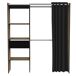 Armario Extsible con Barras y Cajón Armario Extsible con Barras y Cajón Negro/ Madera
