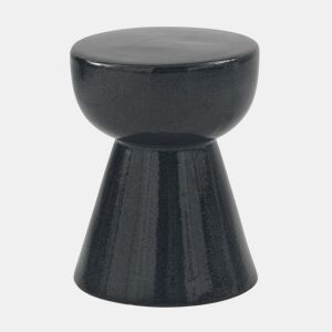 Banqueta auxiliar em cerâmica cor azul escuro