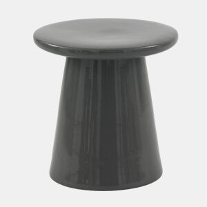 Banqueta  auxiliar em cerâmica cor cinza