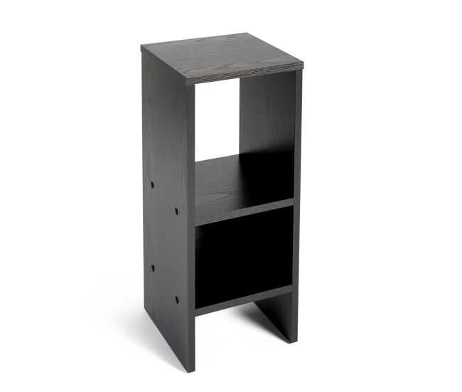 Dupi mesita auxiliar easy | diseño compacto y versátil | estante inferior abierto | madera resistente y duradera | fácil montaje | 24x24x60cm | negro