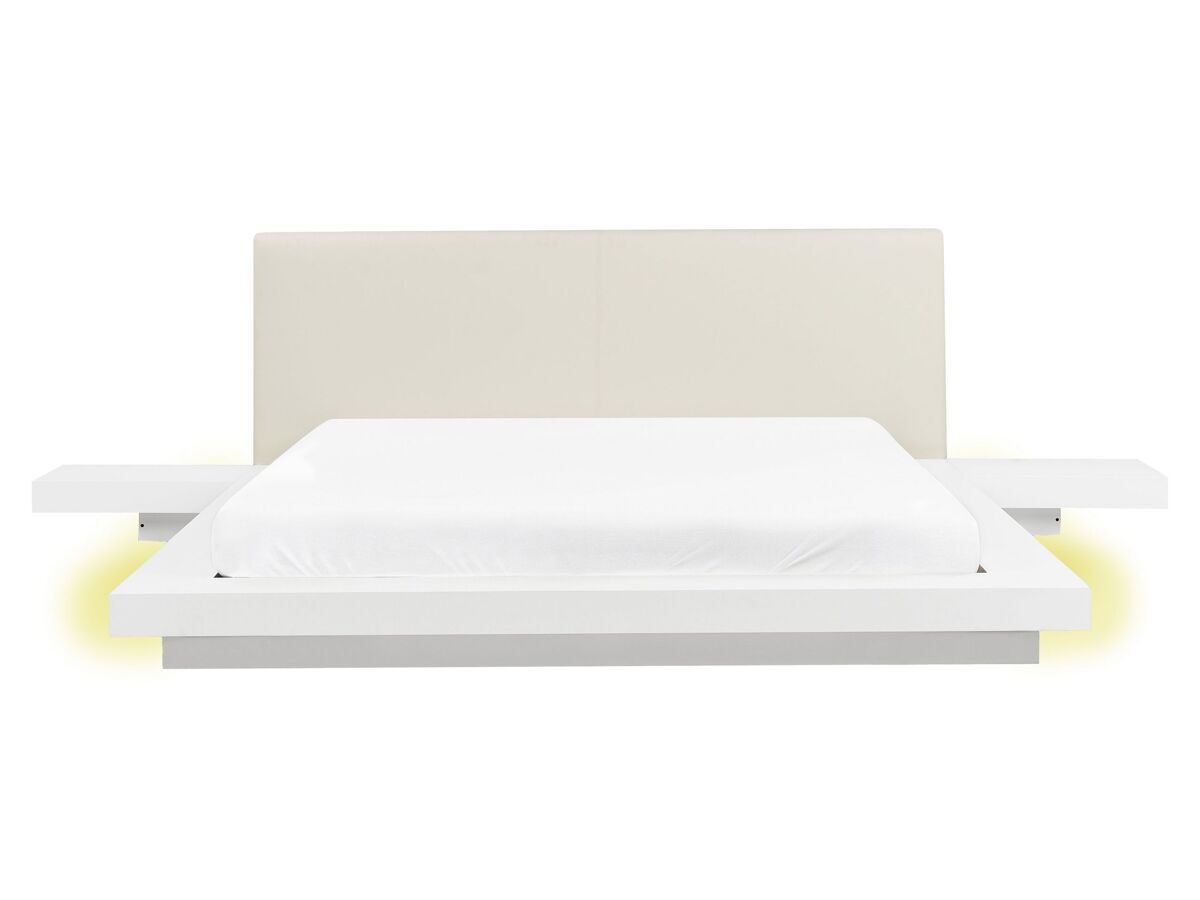 Beliani Cama LED MDF ZEN 308x229 Blanco