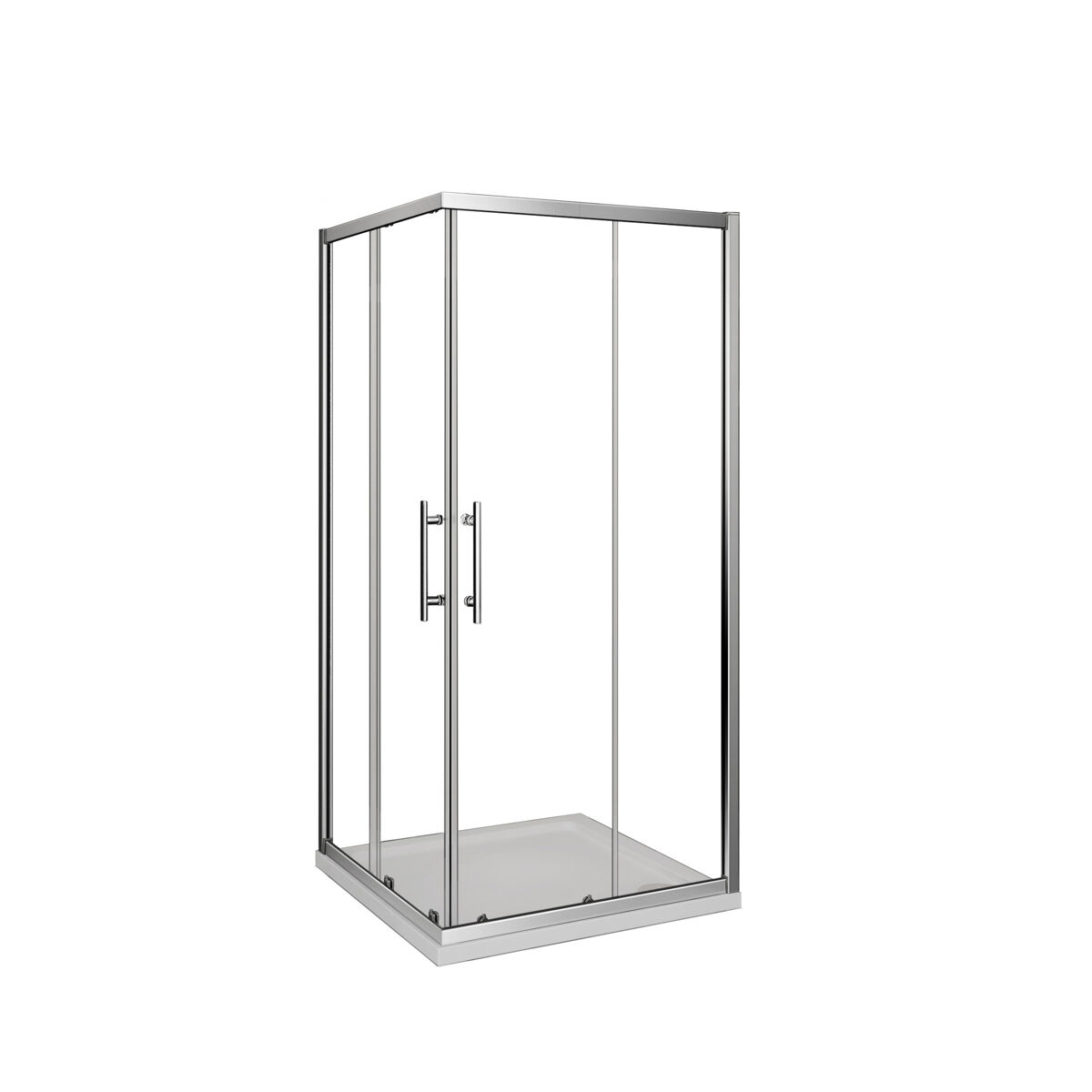 Mampara de ducha cuadrada corredera, vidrio antical