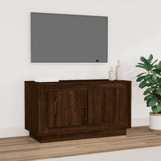 Móvel de TV - Modulo de TV - Armário de TV 80x35x45 cm derivados de madeira carvalho castanho