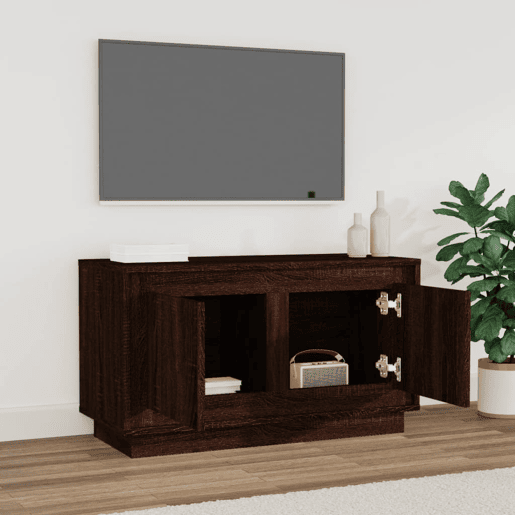 Móvel de TV - Modulo de TV - Armário de TV 80x35x45 cm derivados de madeira carvalho castanho